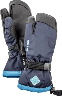 Hestra Gauntlet CZone Jr -3 Finger -Boetiek Skiwinkel hestra gauntlet czone jr 3 finger dark navy turquoise 3