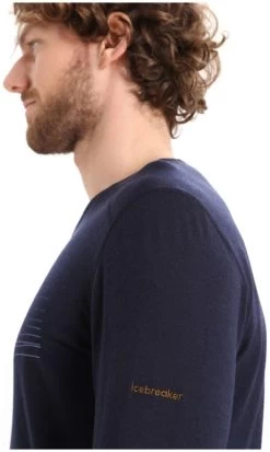 Icebreaker 200 Oasis Long Sleeve Crewe Ski Stripes Men -Boetiek Skiwinkel icebreaker 200 oasis long sleeve crewe ski stripes men midnight navy s midnight navy 2